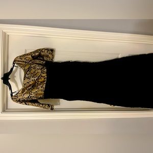 Formal dress with gorgeous gold detail